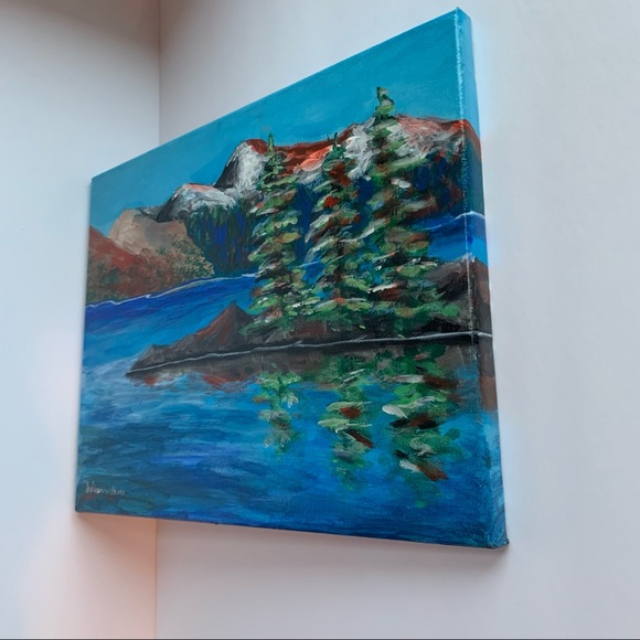 Original Acrylic Painting onCanvas called “Clove Lake” 11x14” varnished painting - Picture 7 of 7